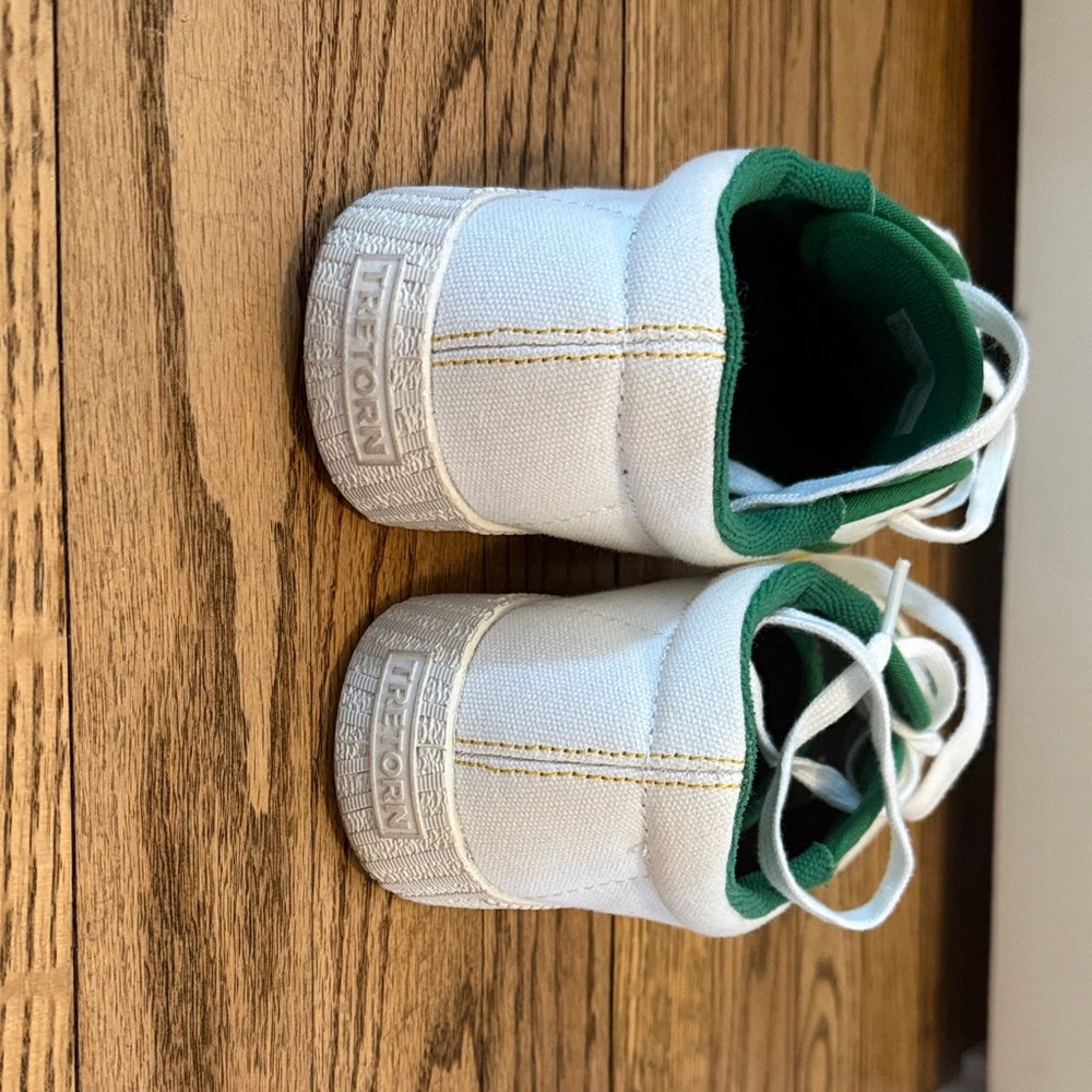 Tretorn White Sneakers with Green and Yellow Details - Picture 3 of 4